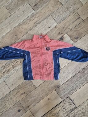 Chicago Bears NFL Toddler 4T Orange Navy Full Zip Windbreaker Jacket